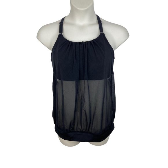*New Swim by Cacique Swimsuit Top Womens 12 Sheer Shelf Bra No Wire Lightly - Picture 1 of 8
